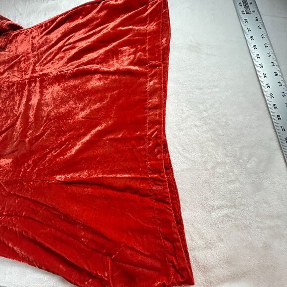 Blue Fish Womens Velvet Tunic Top & Maxi Skirt Set Size 1 Red Art to Wear - Picture 11 of 16